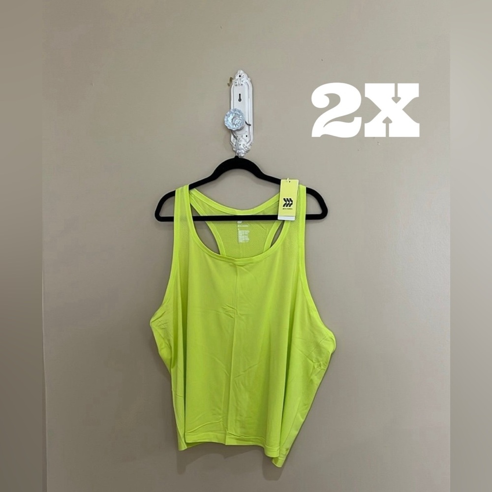 Seamless Racerback lime green athletic tank by All in motion